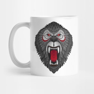 Zentangle Gorilla Head Mug